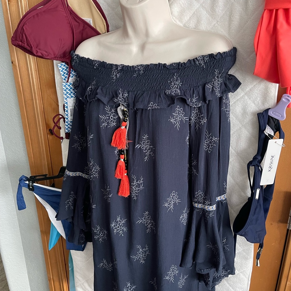 New, Miss Me Nautical to BoHo Style dress/ Cover-Up